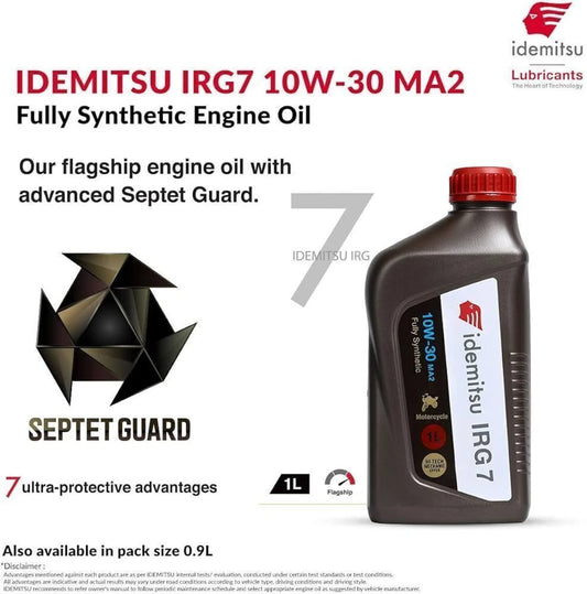 IDEMITSU IRG7 10W-30 MA2 Fully Synthetic Motorcycle Engine Oil 1.2L