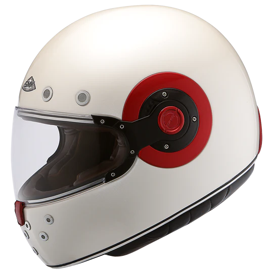 SMK Retro White Red Gloss (GL130) Helmet