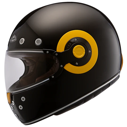 SMK Retro Black Yellow Gloss (GL240) Helmet