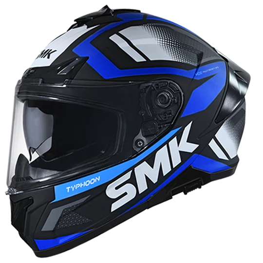 SMK Typhoon Thorn Gloss Black Blue White (GL2510) Helmet
