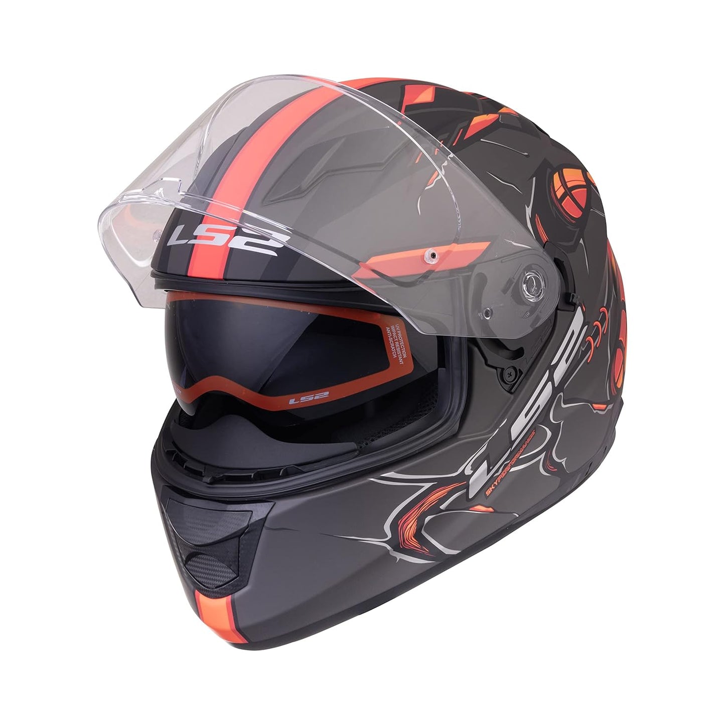 FF320 STREAM EVO ZUKO MATT BLACK HI-VIZ ORANGE