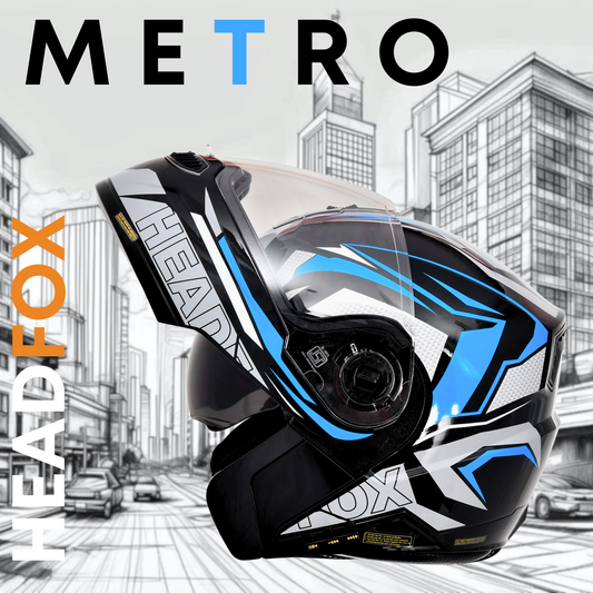 NF2 METRO GLOSS BLUE FLIP-UP DOUBLE VISOR HELMET