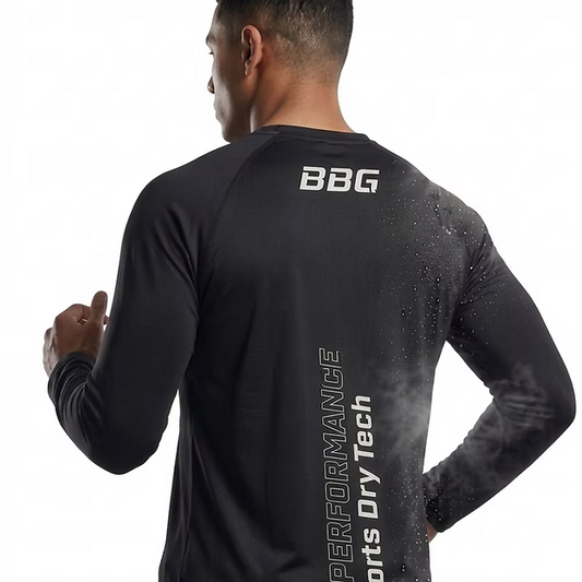 BBG SPORTS DRY TECH Base Layer(Top) BLACK