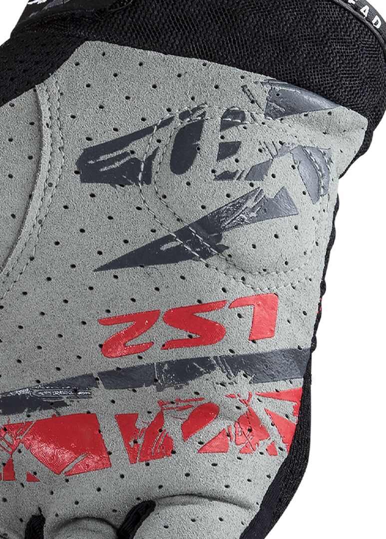 LS2 Chaki Riding Gloves Black Red