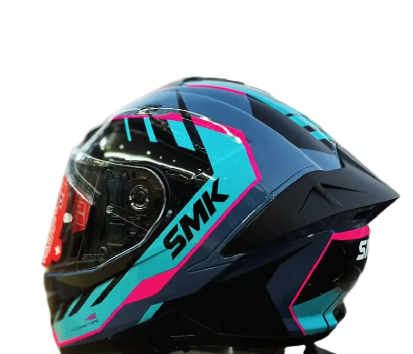 SMK Typhoon Aerot Gloss Blue Fluro Red (GL552) Helmet