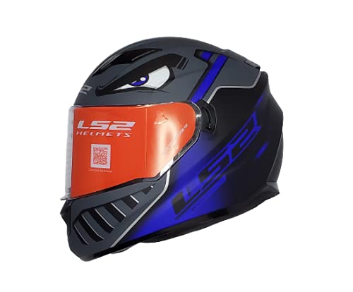 LS2 Helmets - FF320 Stream Evo - Badass - Matt Black Blue - Dual Visor Full Face Helmet
