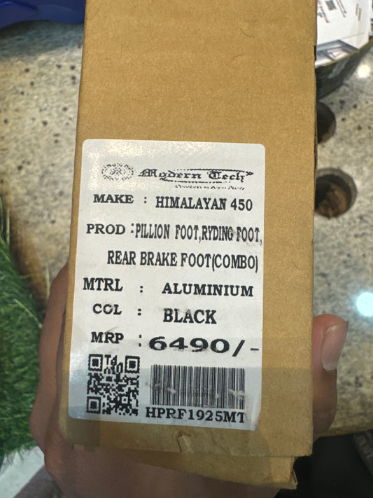 Himalayan 450 foot rest pill on and ryding, rear brake foot (combo)