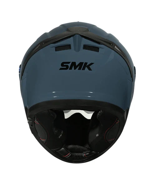 SMK Typhoon Solid Sharkskin GL500 Full Face Helmet - Gloss Blue Black