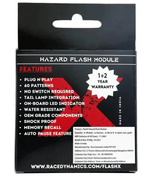 FlashX Hazard Flash Module for Aprilia SXR 160
