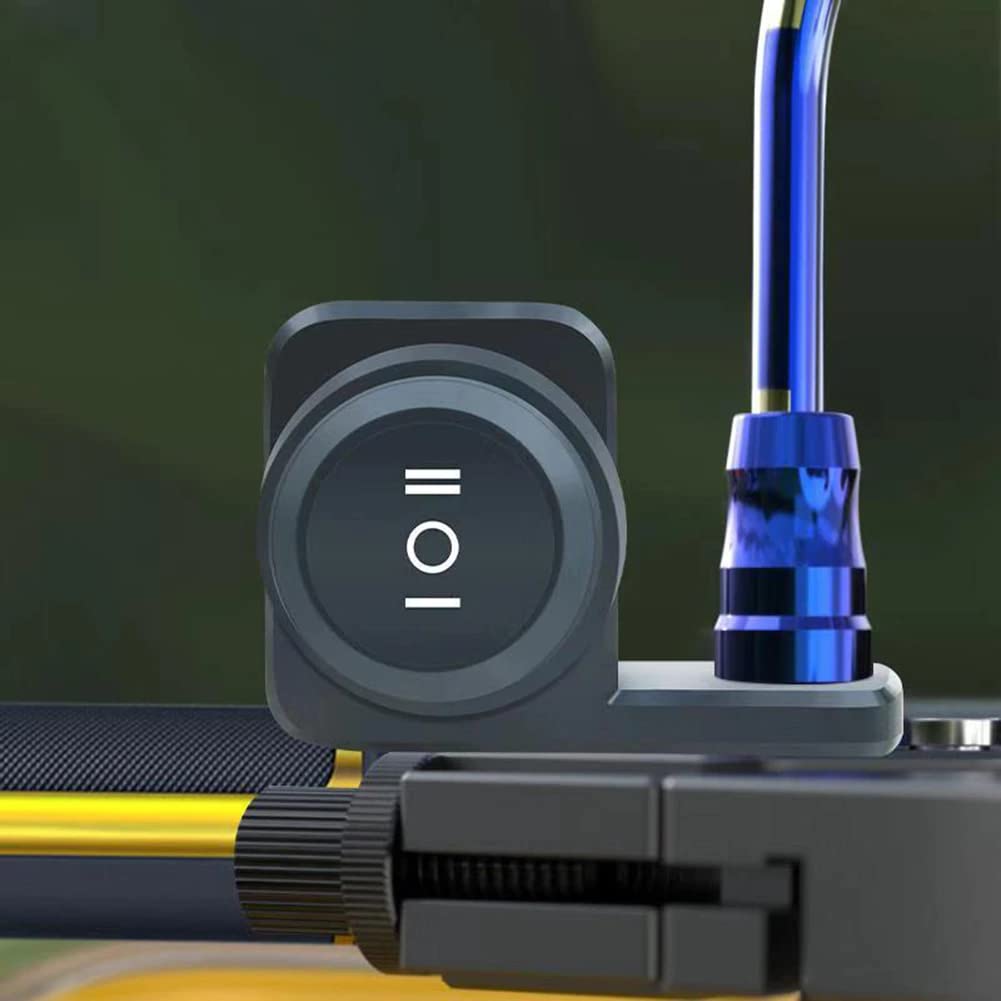 SRPHERE 12V Motorcycle ATV 10mm Mirror Mount Switches Motorbike Headlight Hazard Brake Fog Lights ON-Off-ON Waterproof Switch Toggle Switches (Color : Black )