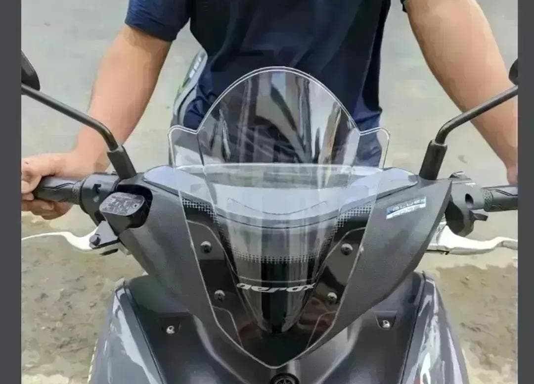 YAMAHA AEROX ACCESSORIES INDIA YAMAHA AEROX WINDSHIELD BUBBLE TYPE DOUBLE TONE POLY CARBONATE