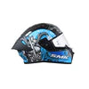 SMK Stellar Samurai Gloss Black Grey Blue (GL268) Helmet