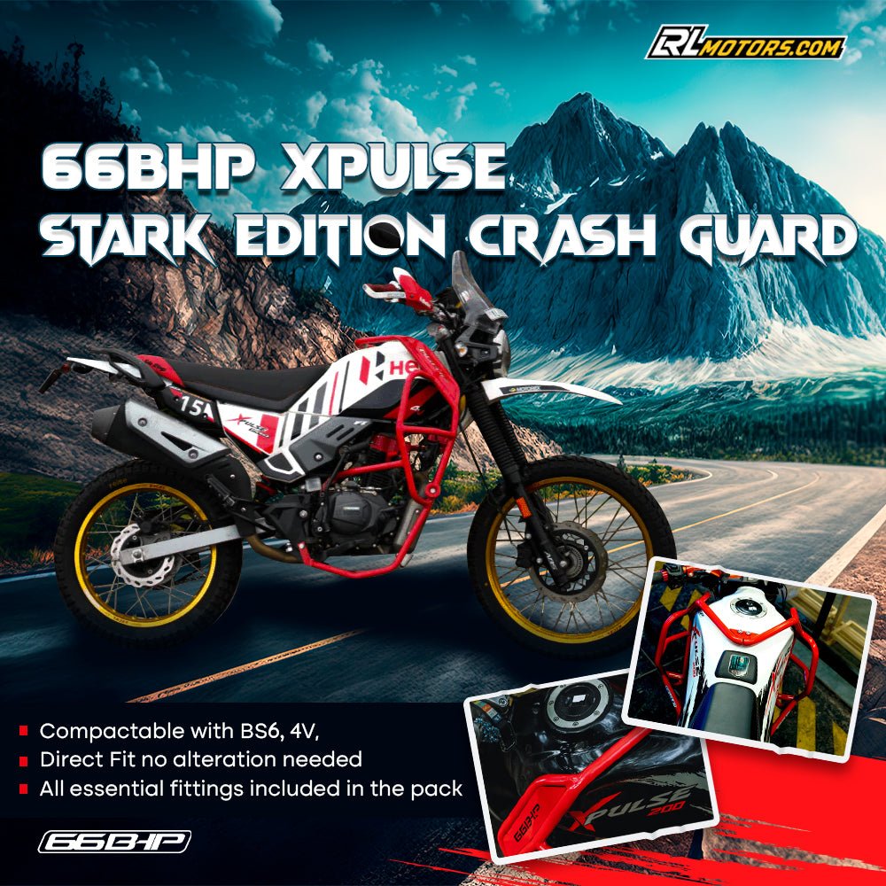66BHP Xpulse 200 Stark Edition Crash Guard (BLACK) for rally edition