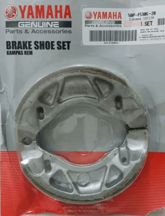 YAMAHA AEROX ORIGINAL PART 5BPF530K20 5BP-F530K-20 REAR BRAKE SHOE SET