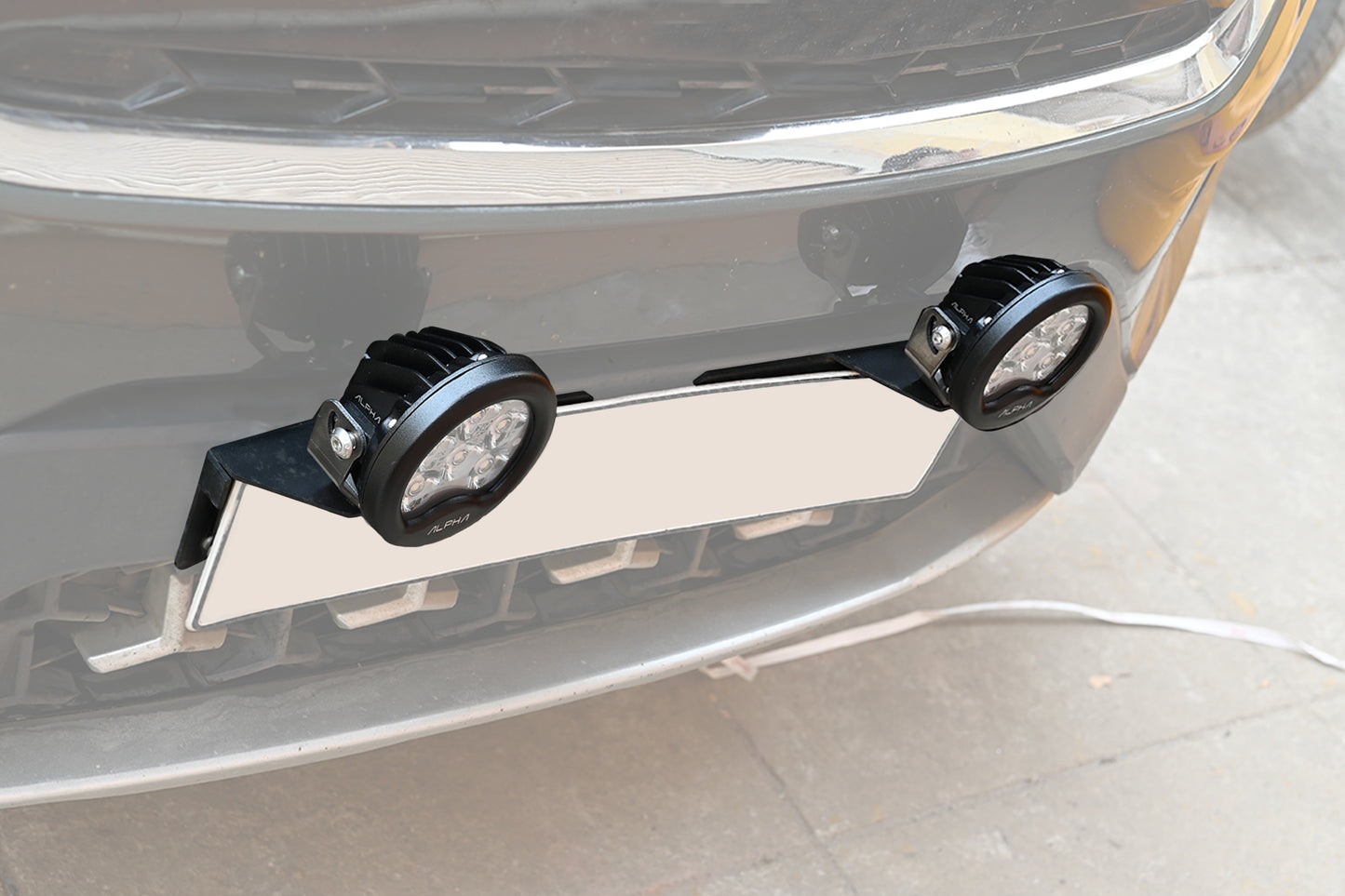 MADDOG 4 wheeler Number Plate Clamp for 2 Lights