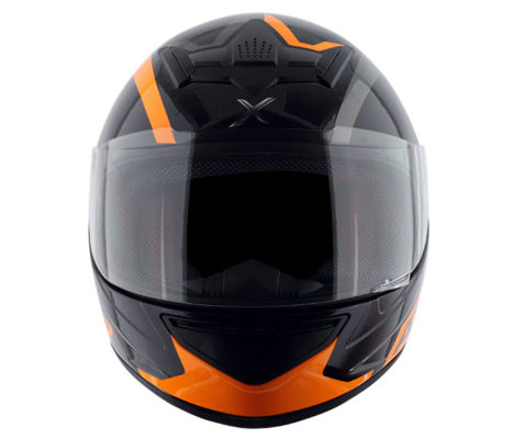 AXOR RAGE RTR Gloss Black Orange Full Face Helmet