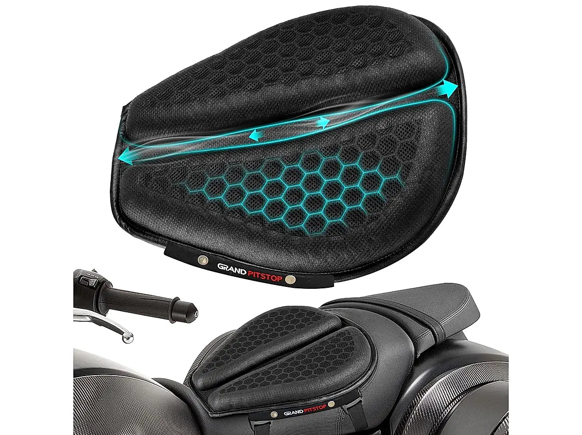 Motorcycle Honeycomb Air Gel Seat Cushion Universal Fit Breathable