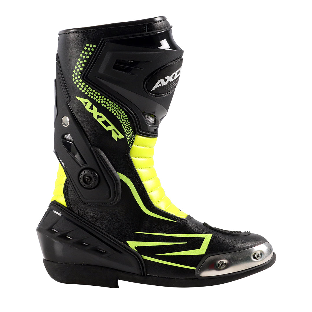Axor Slipstream Riding Boots BLACK NEON GREEN
