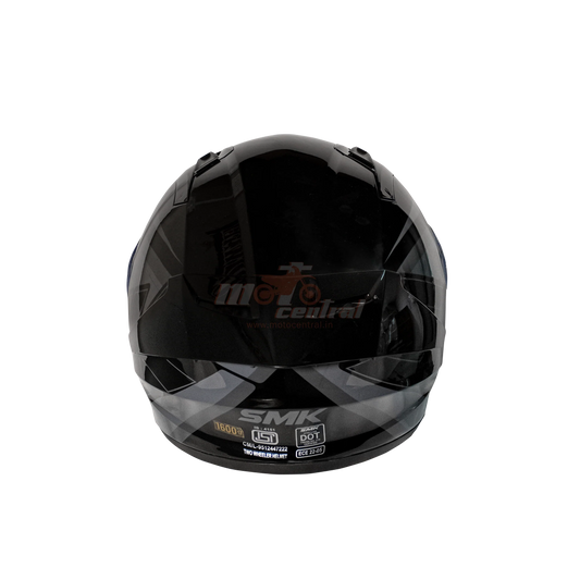 SMK Stellar Sports Stage Gloss Black Grey (GL262) Helmet