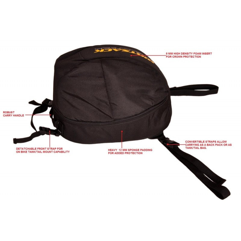 DIRTSACK SHELL SACK BLACK ORANGE HELMET BAG