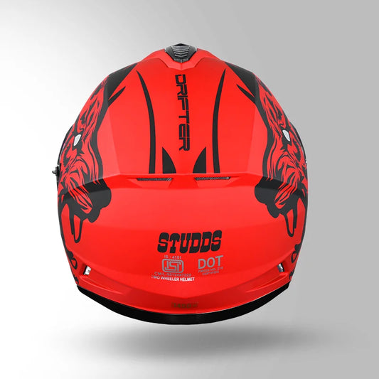 DRIFTER D2 LEOPARD DECOR MATT RED & BLACK