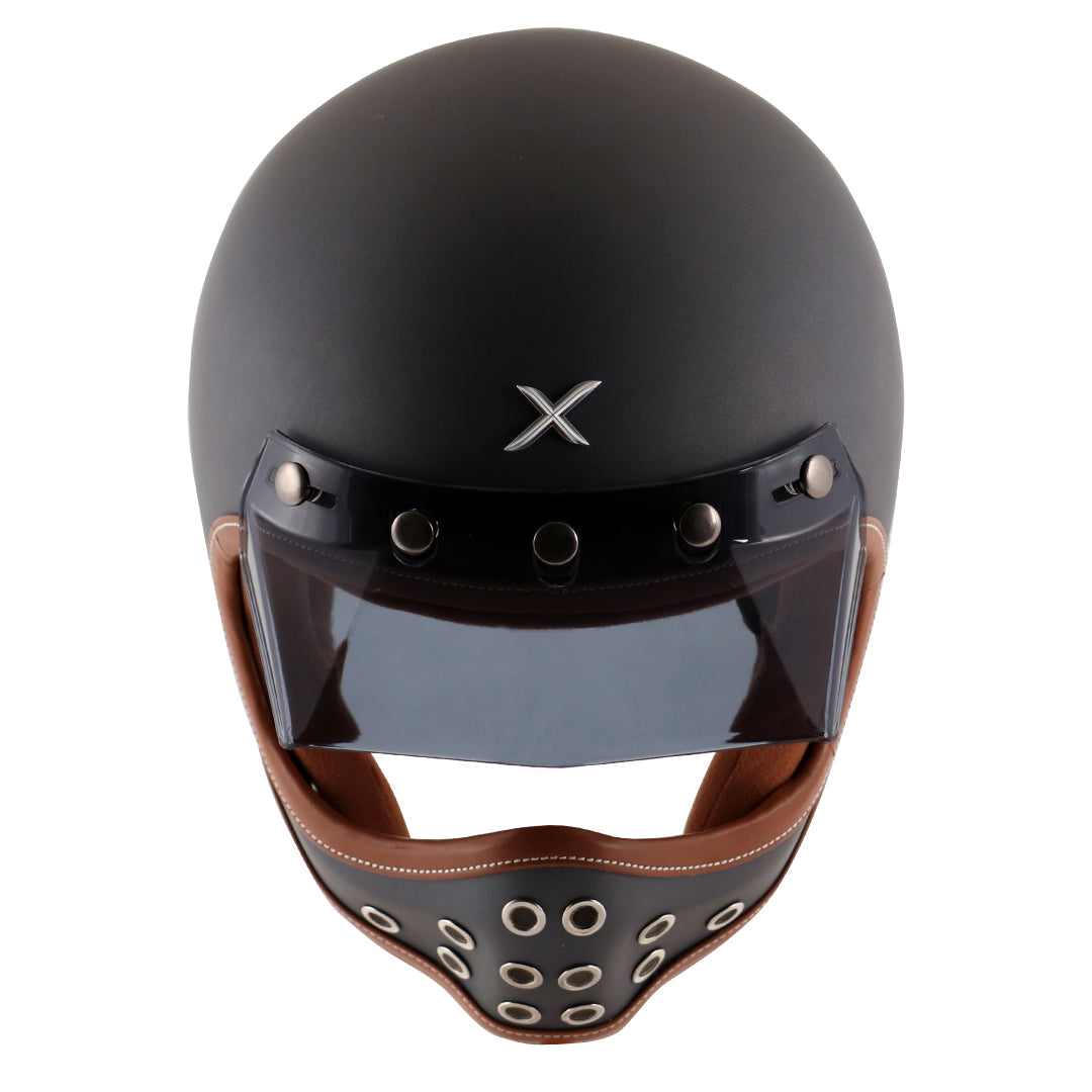 Axor Retro MotoX Helmet Dull Athena Grey