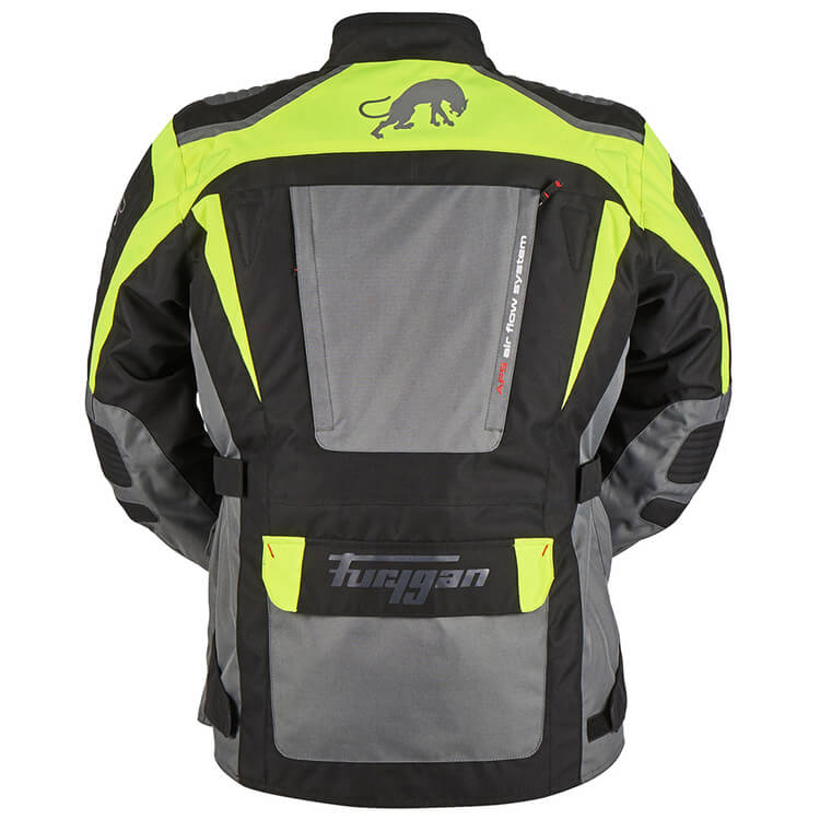 Furygan Apalaches Fluorescent Yellow Black Riding Jacket