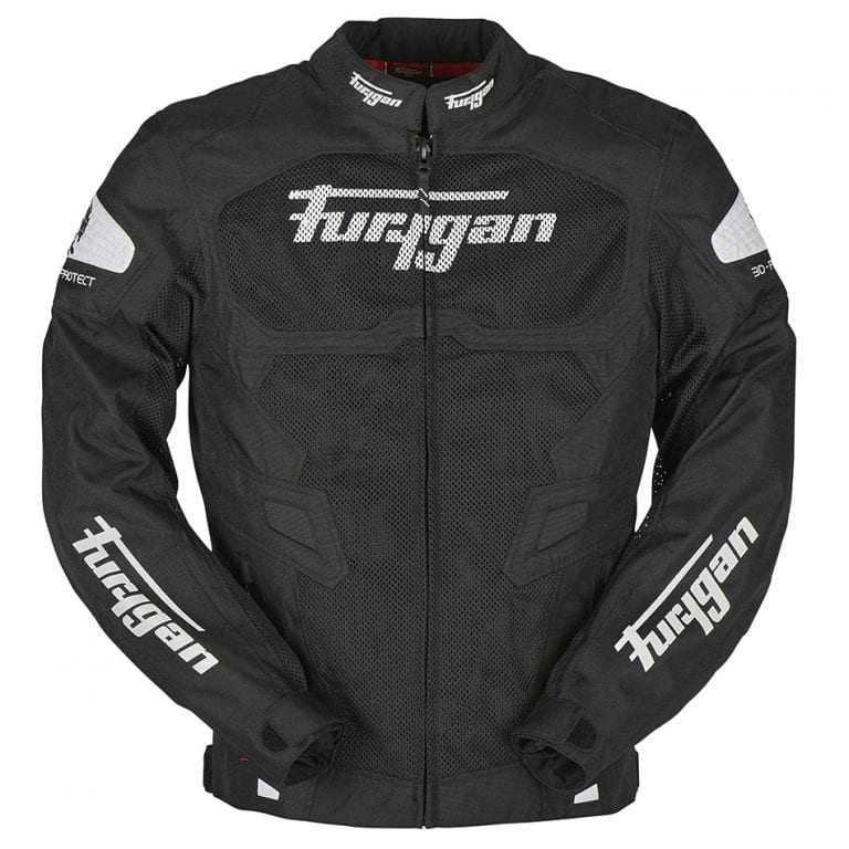 Furygan Atom Vented Black White Riding Jacket