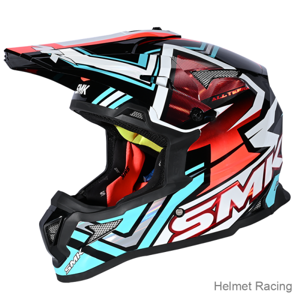 SMK Allterra X-Aces Red Blue White Matt (MA253) Helmet