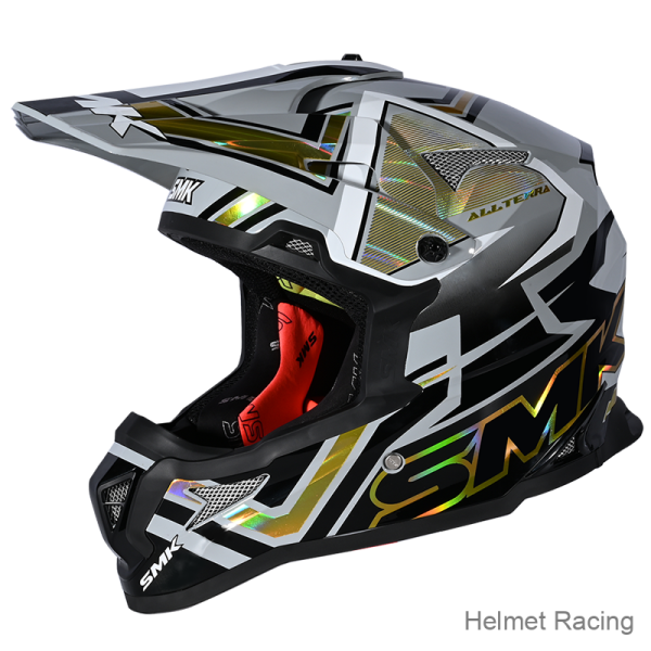 SMK Allterra X-Aces Grey Gloss (GL627) Helmet