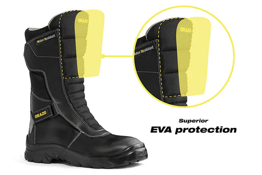 Orazo IBIS Trail Velcro Water Resistant Motorcycle Riding Boots (Black) (VWR)