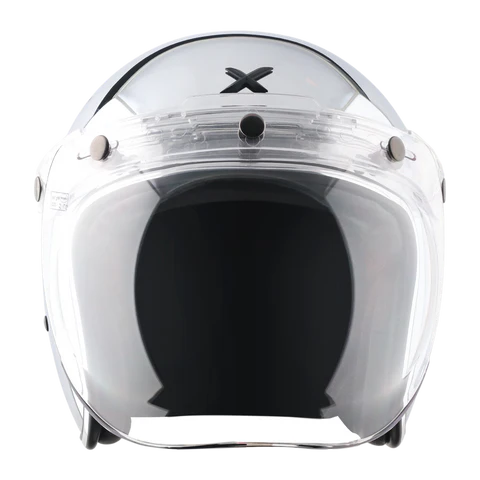 Retro Jet Chrome Helmet