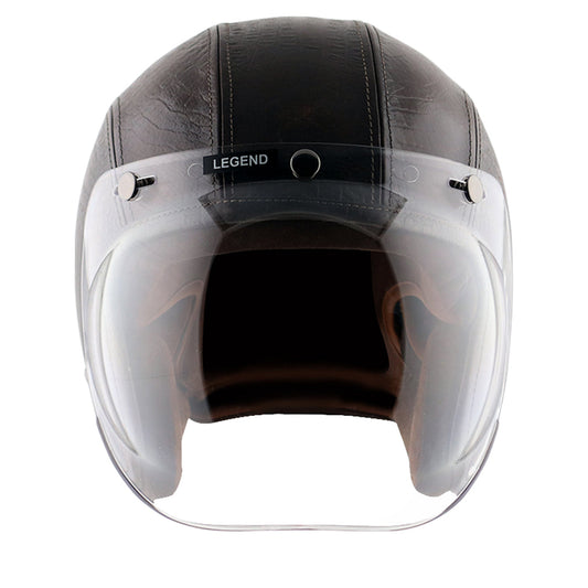 Axor Retro Jet Leather Helmet LEGENDCOCO DARK