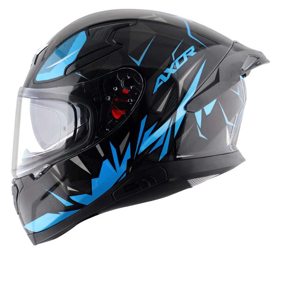 Apex Hunter Helmet BLACK NEON BLUE