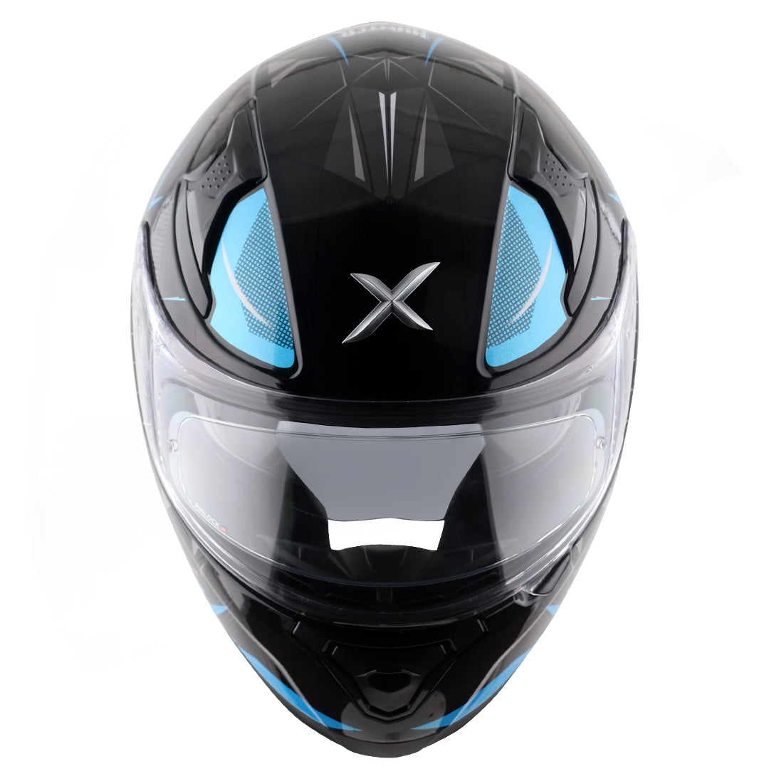 Apex Hunter Helmet BLACK NEON BLUE