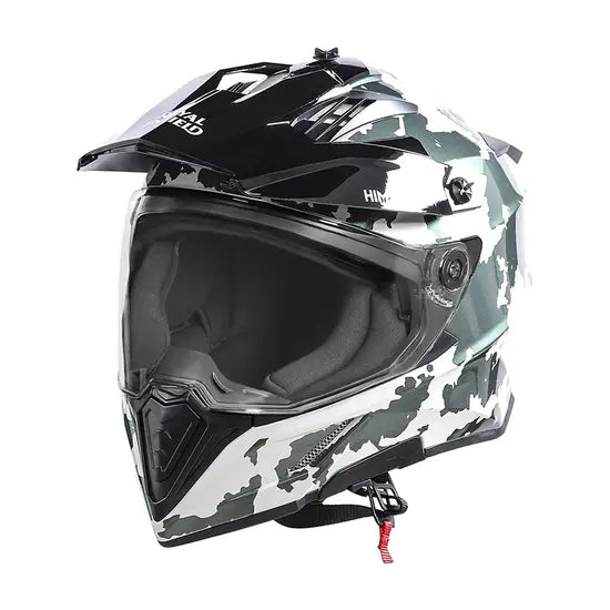 OPTIMUS DUAL SPORT HELMET KAMET WHITE GREEN