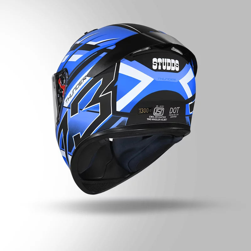 THUNDER D6 DECOR MATT BLACK / BLUE & BLUE WITH SPOILER