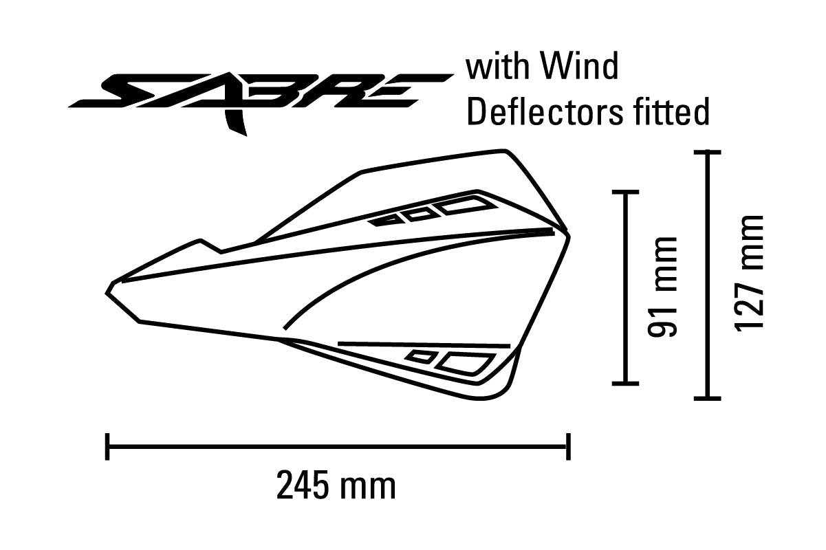Barkbusters SABRE MX Enduro Handguards Hi Viz Yellow (with deflectors in BLACK) (SAB-1YH-01-BK)