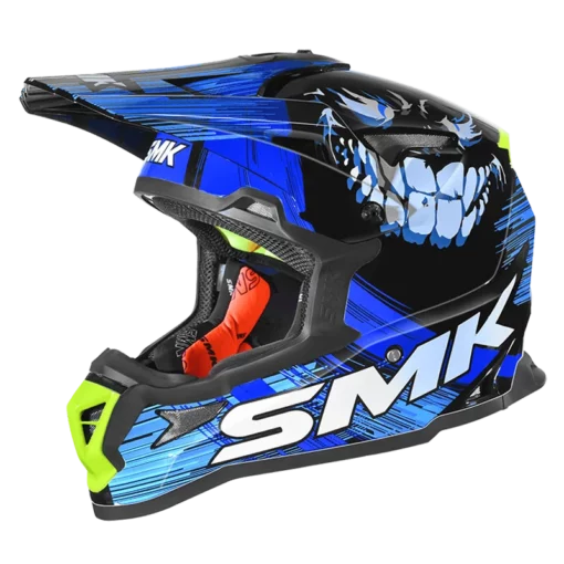 SMK Allterra Smiley Blue Matt (MA251) Helmet