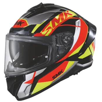 SMK Typhoon Style Gloss Black Red Yellow (GL234) Helmet