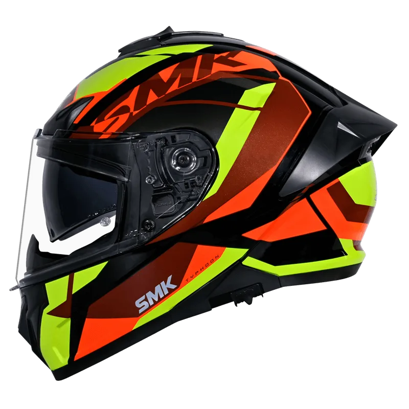 Typhoon Style Gloss Black Neon Orange (GL247) Helmet