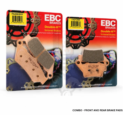 Continental GT 650 / Interceptor 650 EBC Double-H Sintered Front & Rear Brake Pads Combo | FA209/2HH + FA213HH