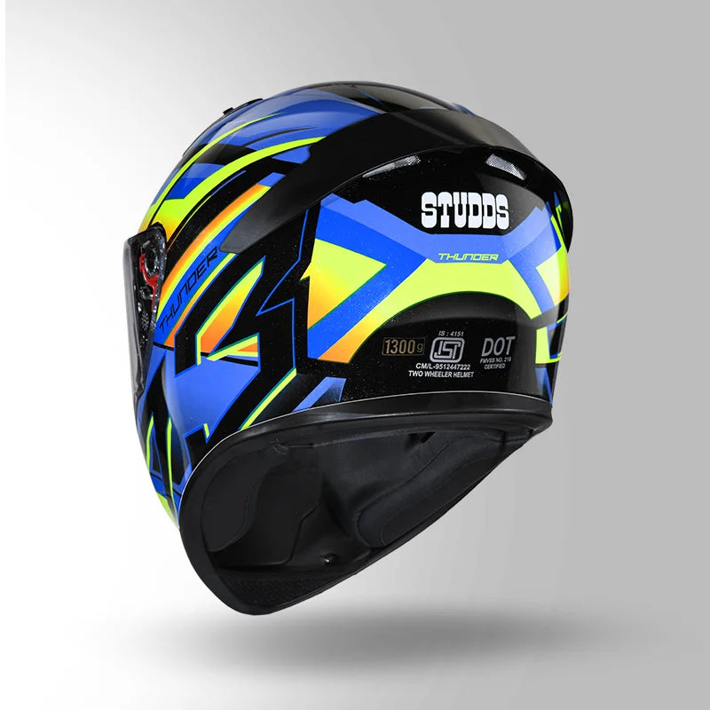 THUNDER D6 DECOR BLACK / ORANGE & BLUE
