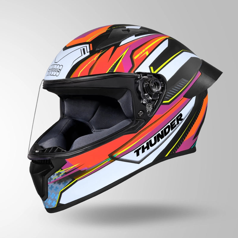THUNDER D8 DECOR MATT BLACK & ORANGE WITH SPOILER