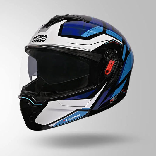 STUDDS TROOPER D2 HELMET (Gloss Blue White)