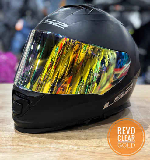 LS2 FF800 REVO CLEAR GOLD VISOR