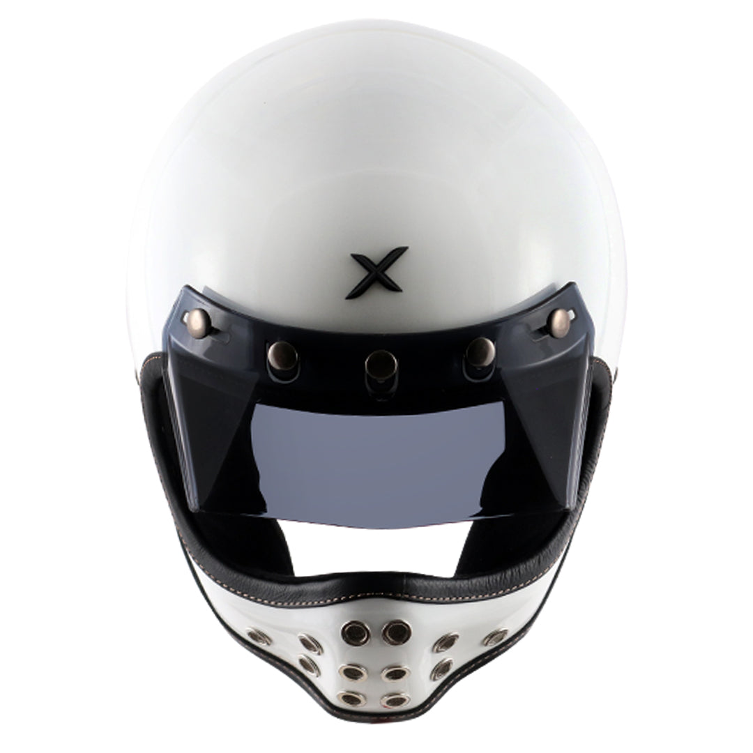 Axor Retro MotoX Helmet White