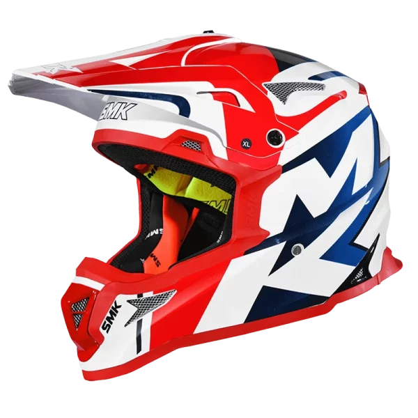 SMK Allterra X-Power Red White Blue Gloss (GL153) Helmet