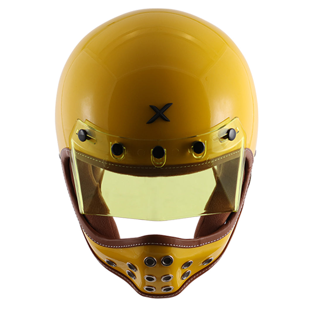 Axor Retro MotoX Helmet Yellow
