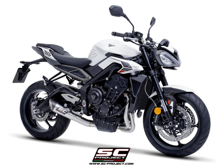 SC Project 3-1 Stainless Steel full exhaust system with s1 stainless steel for Triumph Street Triple 765 (2024-2025)